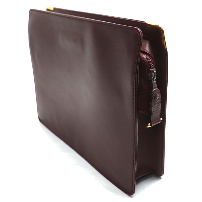 CARTIER カルティエ マストライン セカンドバッグ ボルドー メンズ【中古】