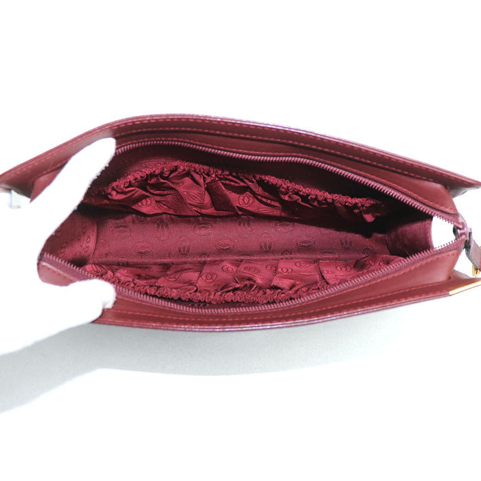 CARTIER カルティエ マストライン セカンドバッグ ボルドー メンズ【中古】