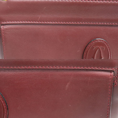 CARTIER カルティエ マストライン セカンドバッグ ボルドー メンズ【中古】