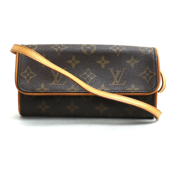 LOUIS VUITTON ルイ・ヴィトン ポシェットツインPM ポーチ モノグラム ブラウン M51854 CA0031 レディース【中古】