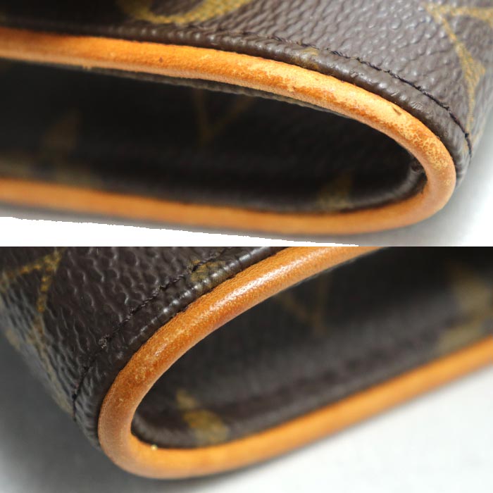 LOUIS VUITTON ルイ・ヴィトン ポシェットツインPM ポーチ モノグラム ブラウン M51854 CA0031 レディース【中古】