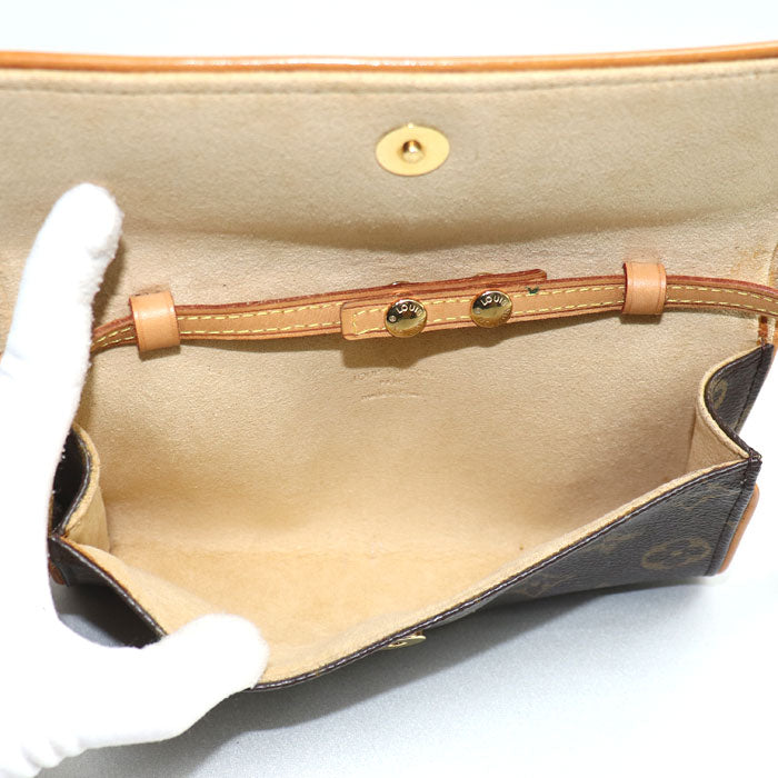 LOUIS VUITTON ルイ・ヴィトン ポシェットツインPM ポーチ モノグラム ブラウン M51854 CA0031 レディース【中古】