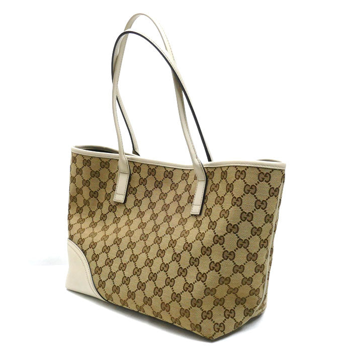 GUCCI グッチ ニューブリット トートバッグ ベージュ/ホワイト 169946 レディース【中古】