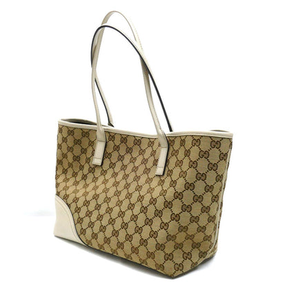 GUCCI グッチ ニューブリット トートバッグ ベージュ/ホワイト 169946 レディース【中古】
