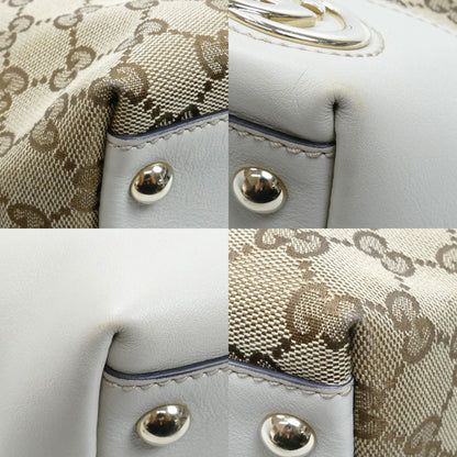 GUCCI グッチ ニューブリット トートバッグ ベージュ/ホワイト 169946 レディース【中古】