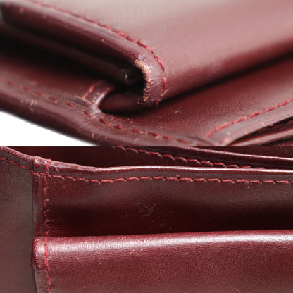 CARTIER カルティエ マストライン 二つ折り財布 ワインレッド ユニセックス【中古】