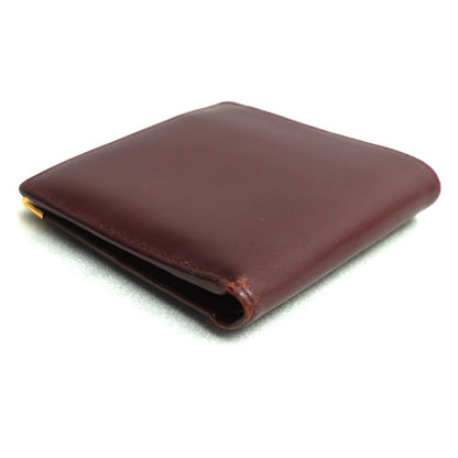 CARTIER カルティエ マストライン 二つ折り財布 ワインレッド ユニセックス【中古】