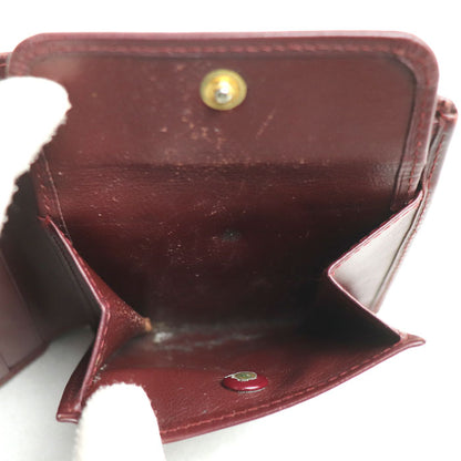 CARTIER カルティエ マストライン 二つ折り財布 ワインレッド ユニセックス【中古】