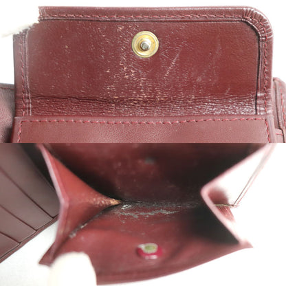 CARTIER カルティエ マストライン 二つ折り財布 ワインレッド ユニセックス【中古】
