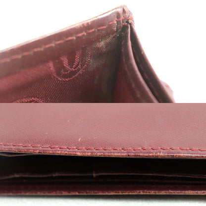 CARTIER カルティエ マストライン 二つ折り財布 ワインレッド ユニセックス【中古】