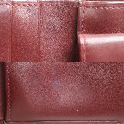 CARTIER カルティエ マストライン 二つ折り財布 ワインレッド ユニセックス【中古】