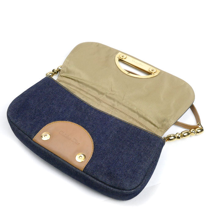 Christian Dior クリスチャンディオール マリスパール ショルダーバッグ ブルー レディース【中古】