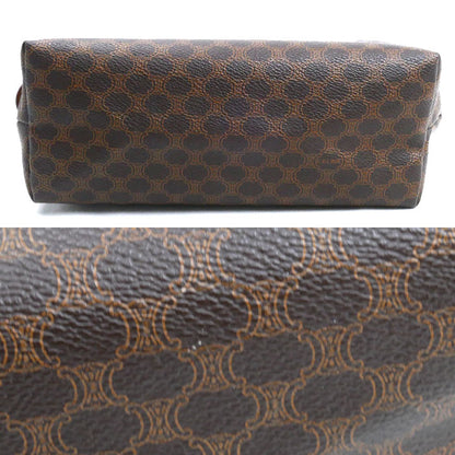 CELINE セリーヌ マカダム ポーチ ブラウン レディース【中古】