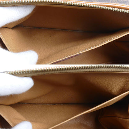 CELINE セリーヌ マカダム ポーチ ブラウン レディース【中古】