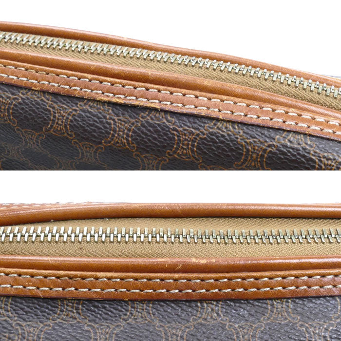 CELINE セリーヌ マカダム ポーチ ブラウン レディース【中古】