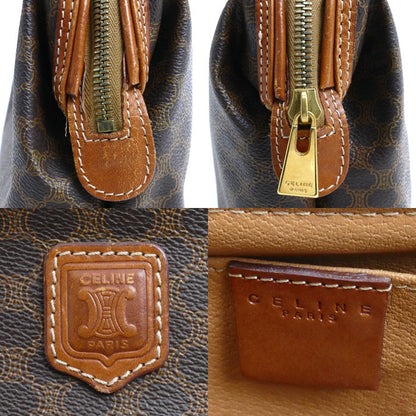 CELINE セリーヌ マカダム ポーチ ブラウン レディース【中古】