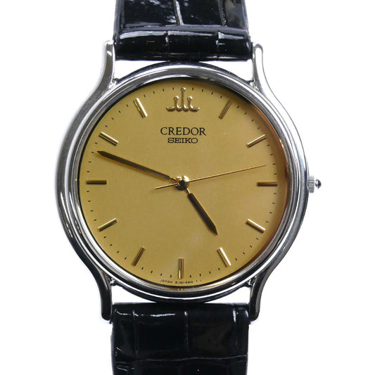 SEIKO セイコー クレドール 腕時計 電池式 8J81-6A30 東芝 25年勤続表彰記念 2012年刻印 メンズ【中古】