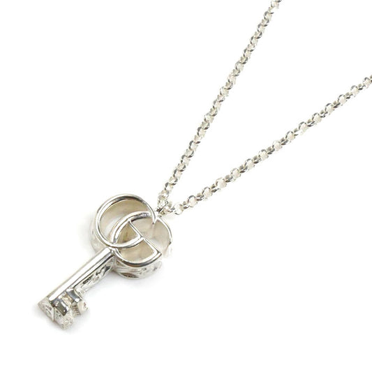 GUCCI グッチ シルバー925 ダブルG キーチャーム ネックレス 770723 J8400 8106 6.4g 38/42cm レディース【中古】