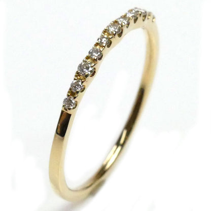 ete エテ K18YG イエローゴールド リング・指輪 ダイヤモンド0.08ct 12号 1.3g 重ねつけ 華奢 レディース【中古】