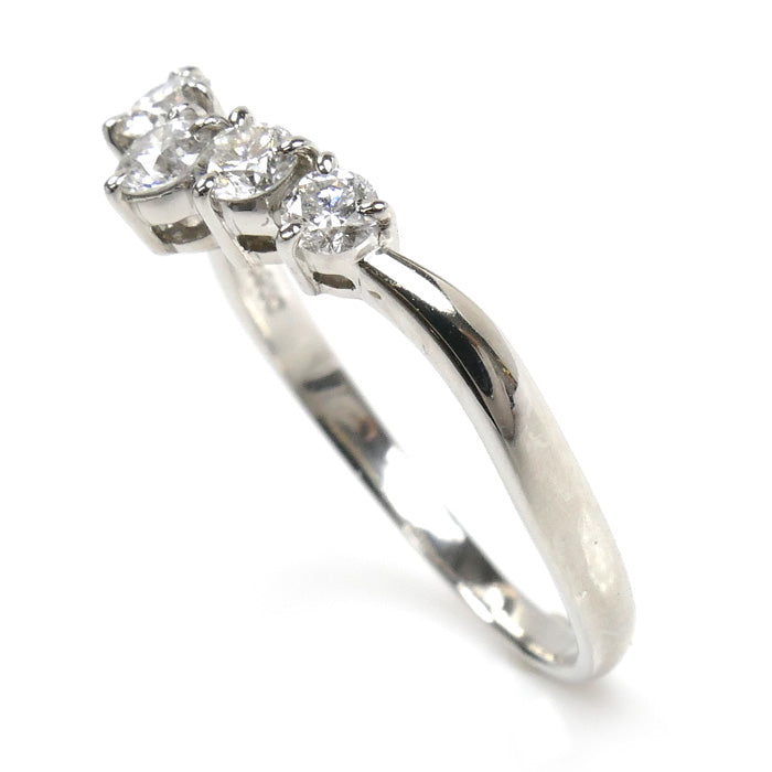 MIKIMOTO ミキモト Pt950プラチナ リング・指輪 ダイヤモンド0.58ct 19.5号 4.3g レディース【中古】【美品】