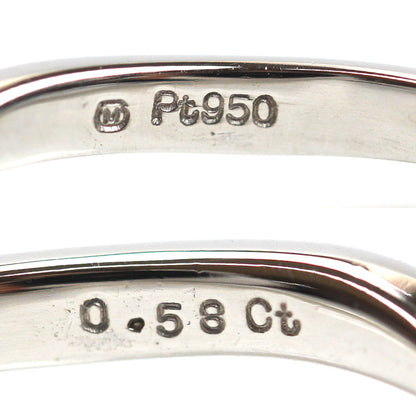 MIKIMOTO ミキモト Pt950プラチナ リング・指輪 ダイヤモンド0.58ct 19.5号 4.3g レディース【中古】【美品】