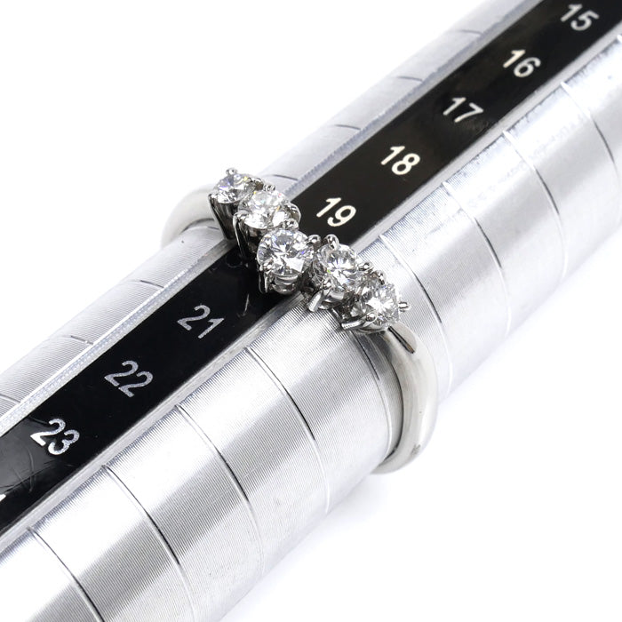 MIKIMOTO ミキモト Pt950プラチナ リング・指輪 ダイヤモンド0.58ct 19.5号 4.3g レディース【中古】【美品】
