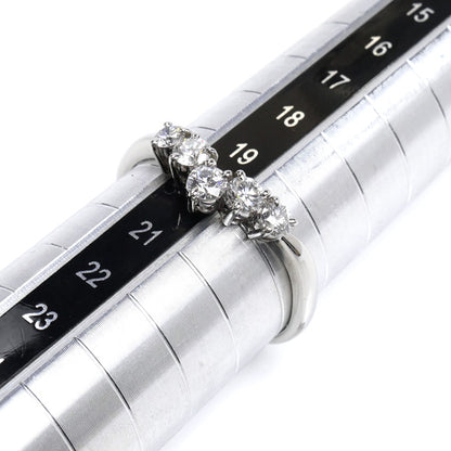 MIKIMOTO ミキモト Pt950プラチナ リング・指輪 ダイヤモンド0.58ct 19.5号 4.3g レディース【中古】【美品】