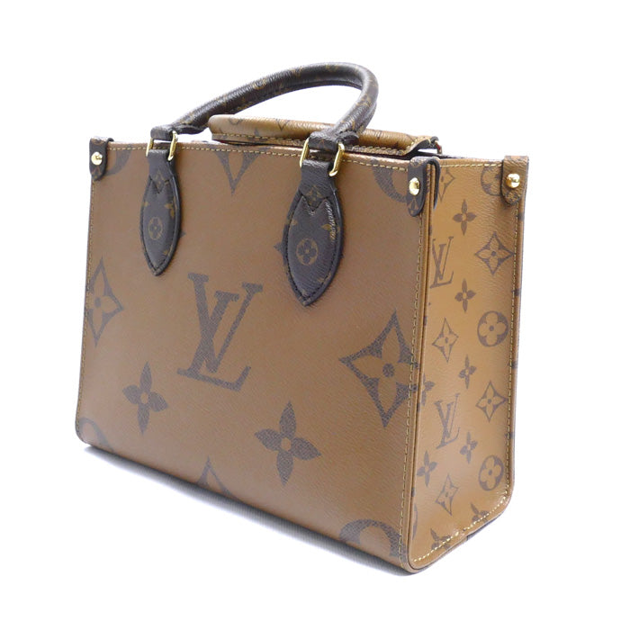 LOUIS VUITTON ルイ・ヴィトン オンザゴー PM 2Wayショルダーバッグ モノグラム & モノグラム・リバース ブラウン M46373 IC レディース【中古】【美品】