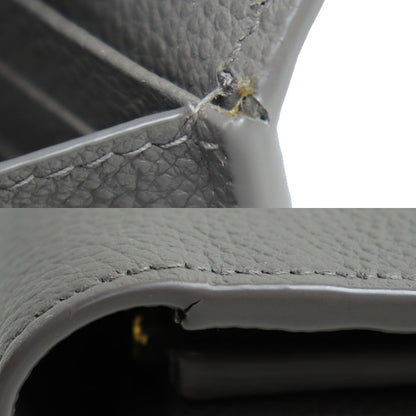 SAINT LAURENT サンローラン YSLライン ラージ フラップウォレット 長財布 グレー 414567 レディース【中古】