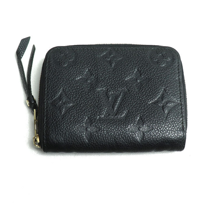 LOUIS VUITTON ルイ・ヴィトン ジッピー・コイン パース コインケース モノグラム・アンプラント ブラック M60574 TS0145 レディース【中古】