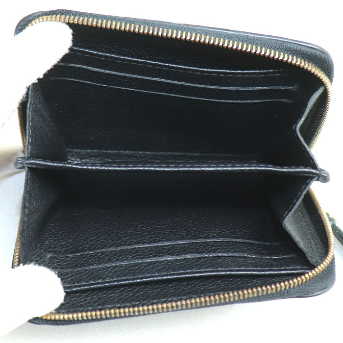 LOUIS VUITTON ルイ・ヴィトン ジッピー・コイン パース コインケース モノグラム・アンプラント ブラック M60574 TS0145 レディース【中古】