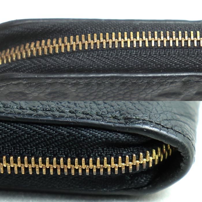 LOUIS VUITTON ルイ・ヴィトン ジッピー・コイン パース コインケース モノグラム・アンプラント ブラック M60574 TS0145 レディース【中古】