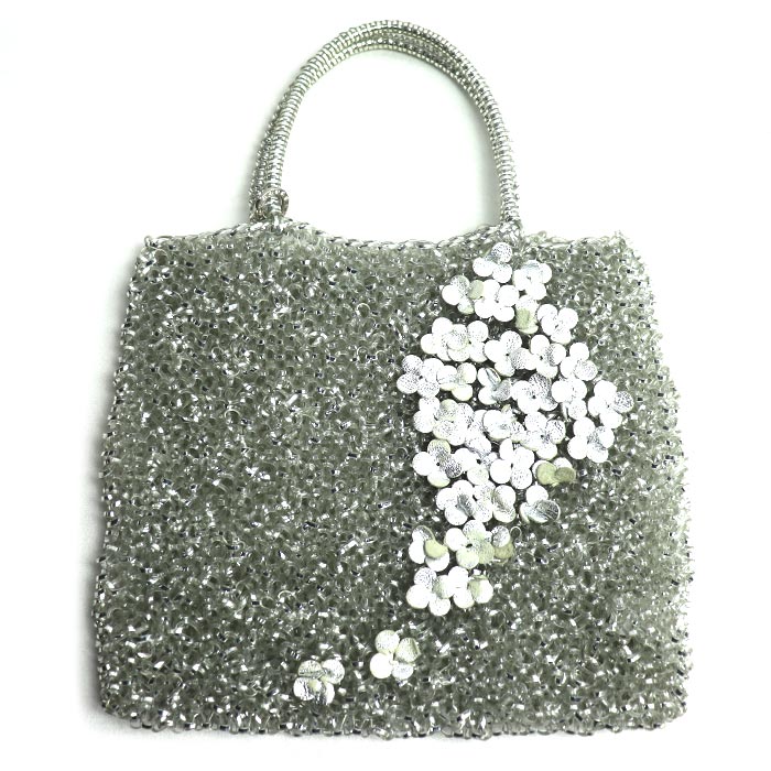 ANTEPRIMA アンテプリマ フラワー ワイヤーバッグ ハンドバッグ シルバー レディース【中古】