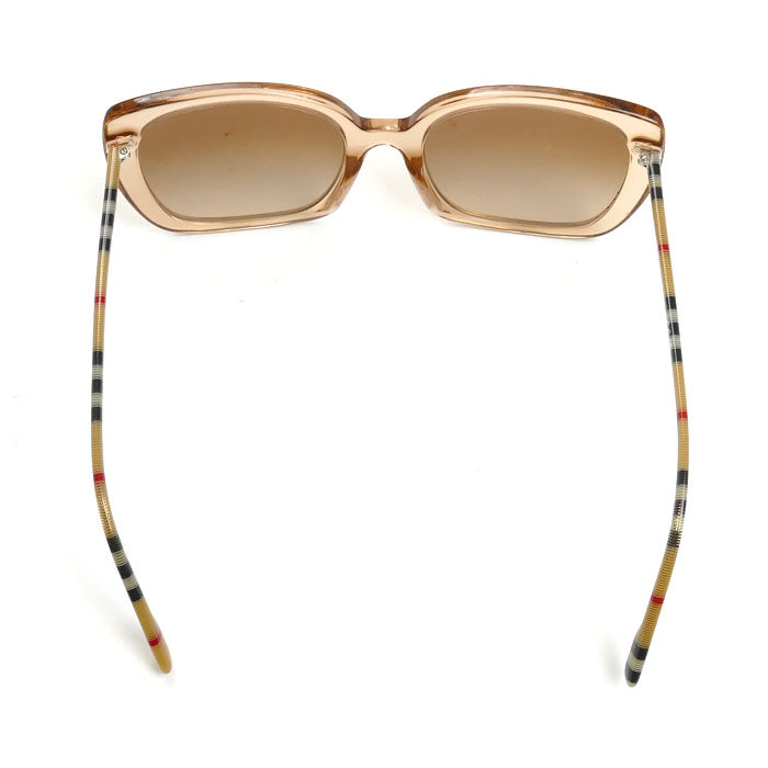BURBERRY バーバリー バタフライシェイプ サングラス ブラウン ピーチ 4323-F 4006/13 レディース 56□20-140 2N【中古】