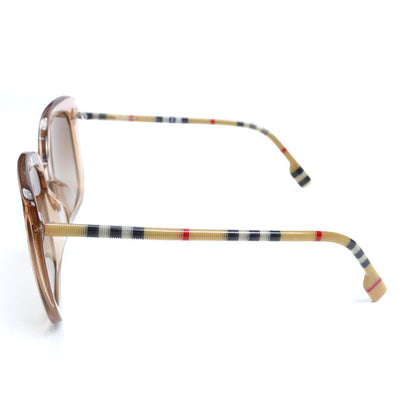 BURBERRY バーバリー バタフライシェイプ サングラス ブラウン ピーチ 4323-F 4006/13 レディース 56□20-140 2N【中古】