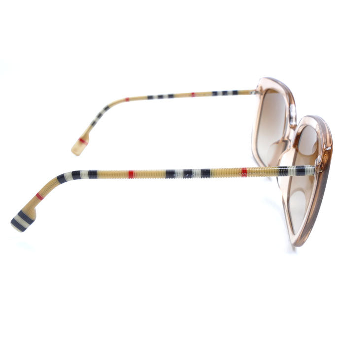 BURBERRY バーバリー バタフライシェイプ サングラス ブラウン ピーチ 4323-F 4006/13 レディース 56□20-140 2N【中古】
