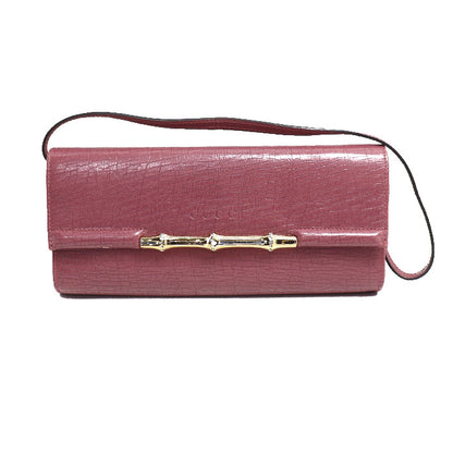 GUCCI グッチ パーティーバッグ ショルダーバッグ パープル 217048 バンブー レディース【中古】