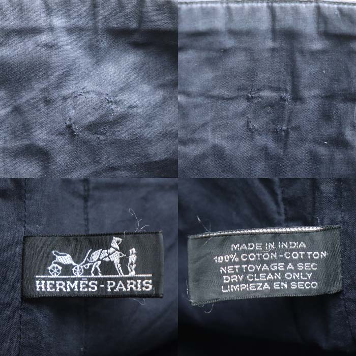 HERMES エルメス アメダバ GM トートバッグ ネイビー ユニセックス【中古】