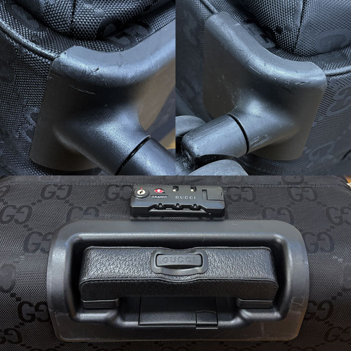 GUCCI グッチ オフザグリッド キャリーバッグ ブラック 674234 UKDKN 1000 スモール トロリー メンズ【中古】【美品】