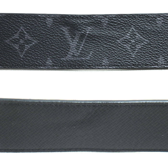 LOUIS VUITTON ルイ・ヴィトン LV イニシャル 40MM リバーシブル ベルト モノグラム・エクリプス ブラック M0157V AC3264 メンズ【中古】