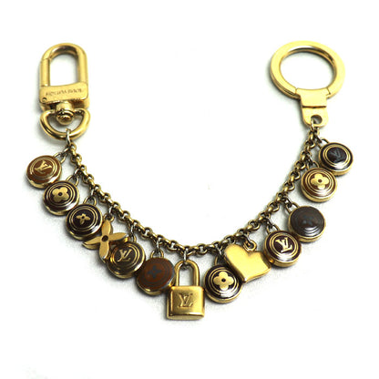 LOUIS VUITTON ルイ・ヴィトン ポルトクレ・シェンヌ パスティーユ キーホルダー ゴールド ブラウン M65386 レディース【中古】