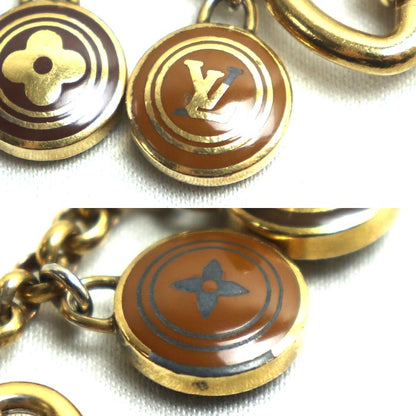 LOUIS VUITTON ルイ・ヴィトン ポルトクレ・シェンヌ パスティーユ キーホルダー ゴールド ブラウン M65386 レディース【中古】