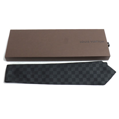 LOUIS VUITTON ルイ・ヴィトン ネクタイ ダミエ グラフィット ブラック メンズ【中古】