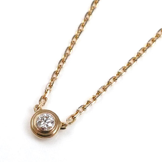 CARTIER カルティエ K18PG ピンクゴールド ダムール XS ネックレス B7224516 ダイヤモンド 2.1g 38/41cm レディース【中古】【美品】