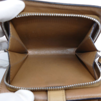 LOEWE ロエベ コンパクト ジップウォレット 二つ折り財布 パープル C660Z41X01 レディース【中古】