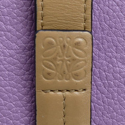 LOEWE ロエベ コンパクト ジップウォレット 二つ折り財布 パープル C660Z41X01 レディース【中古】