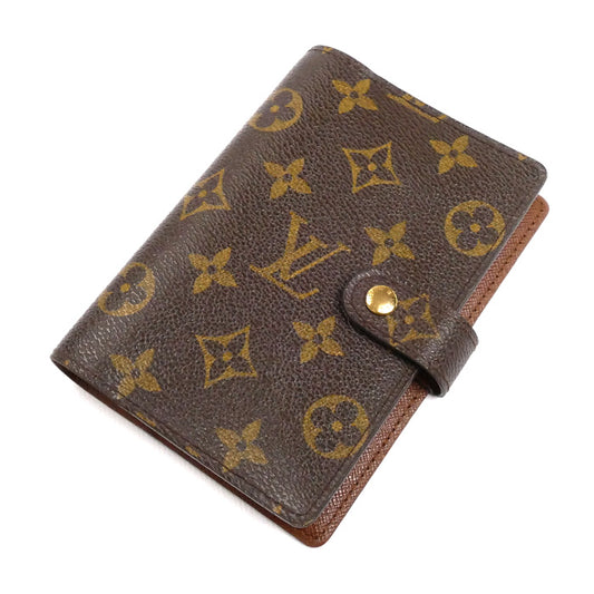 LOUIS VUITTON ルイ・ヴィトン アジェンダ PM 手帳カバー モノグラム ブラウン R20005 CA0092 ユニセックス【中古】