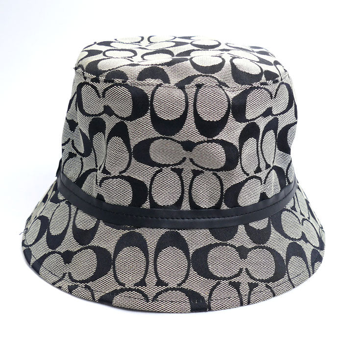 COACH コーチ バケットハット シグネチャー ハット ブラック P/S レディース【中古】