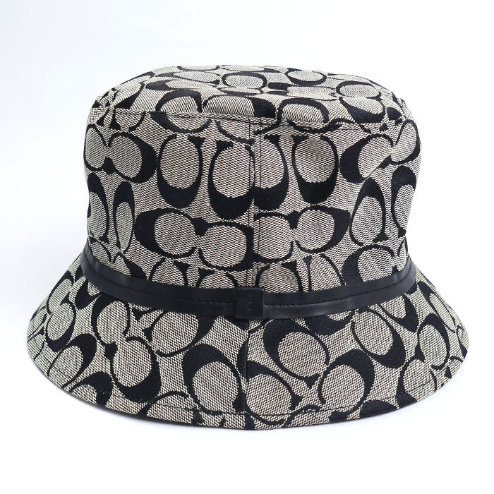 COACH コーチ バケットハット シグネチャー ハット ブラック P/S レディース【中古】