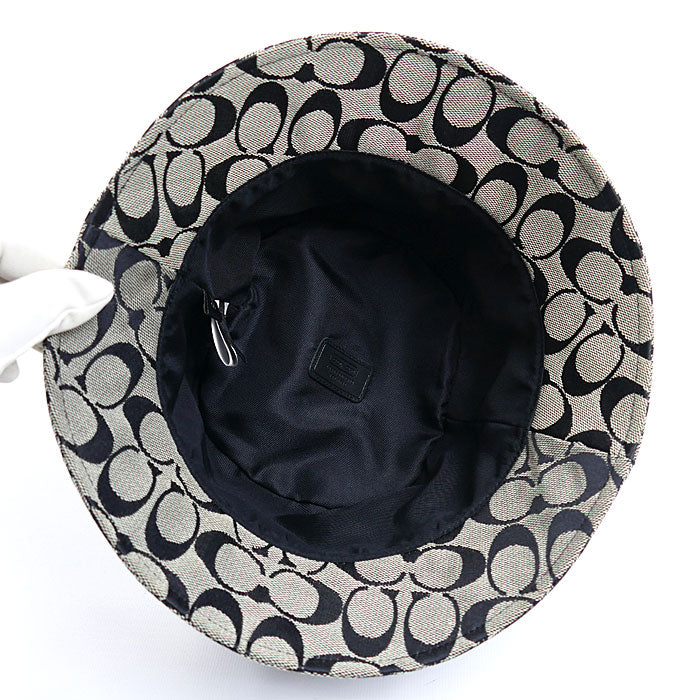 COACH コーチ バケットハット シグネチャー ハット ブラック P/S レディース【中古】